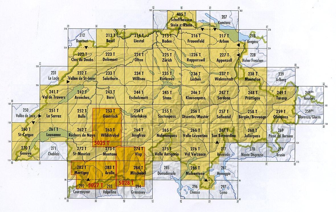 نقشه سویس کد پستی