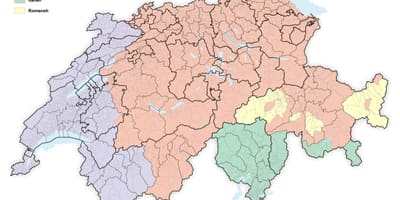 نقشه از سوئیس زبان