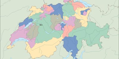 نقشه از نقشه سیاسی سوئیس