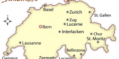 زوریخ, سوئیس در نقشه