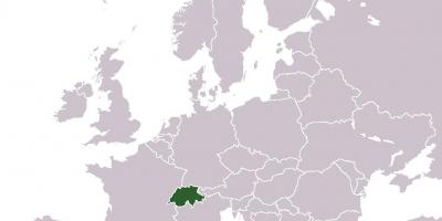 سوئیس محل در نقشه اروپا